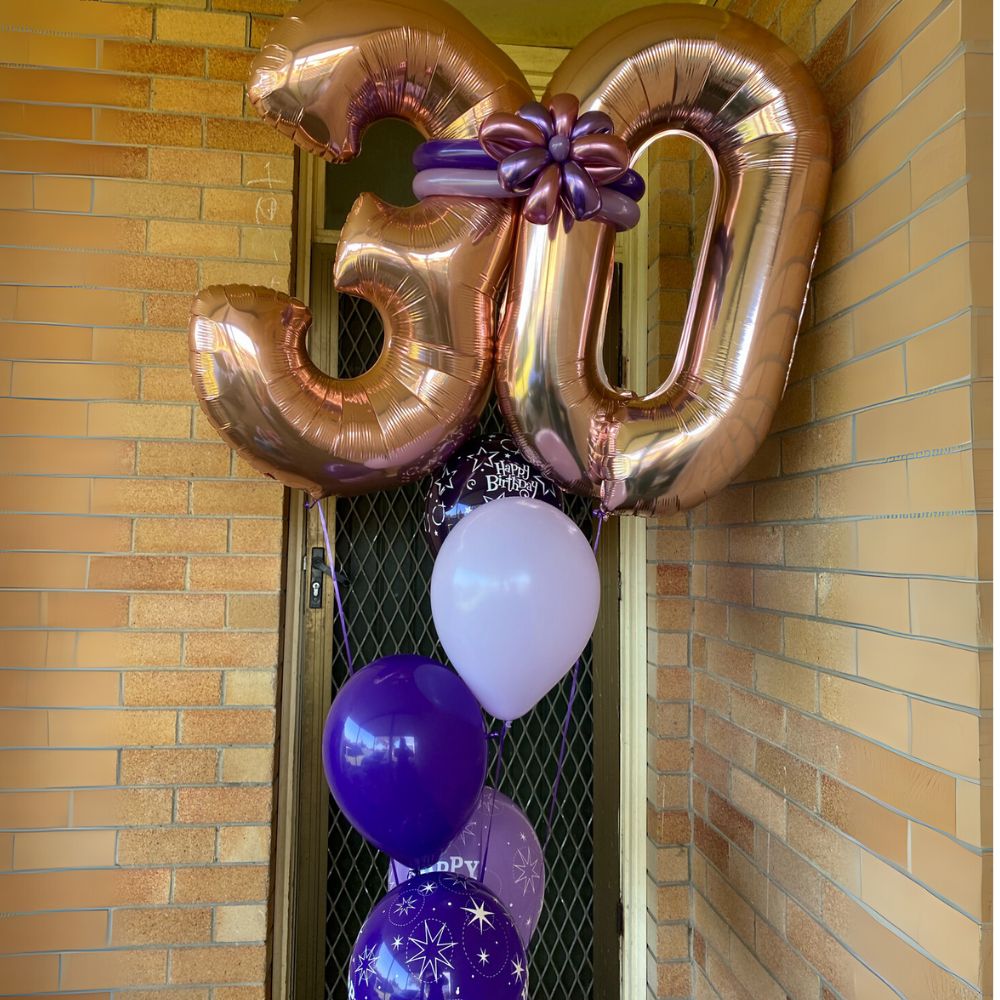 Double Number Balloon Bouquet – detail view 2 by Glitz N Twists