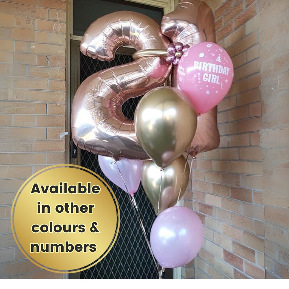 Double Number Balloon Bouquet by Glitz N Twists
