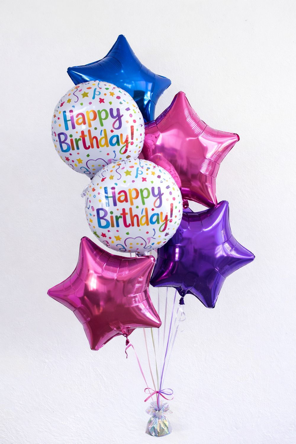 Latex Free happy Birthday Balloon Bouquets