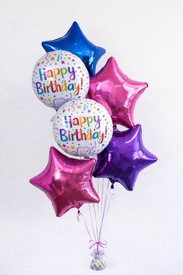 Latex Free happy Birthday Balloon Bouquets – detail view 1 by Glitz N Twists