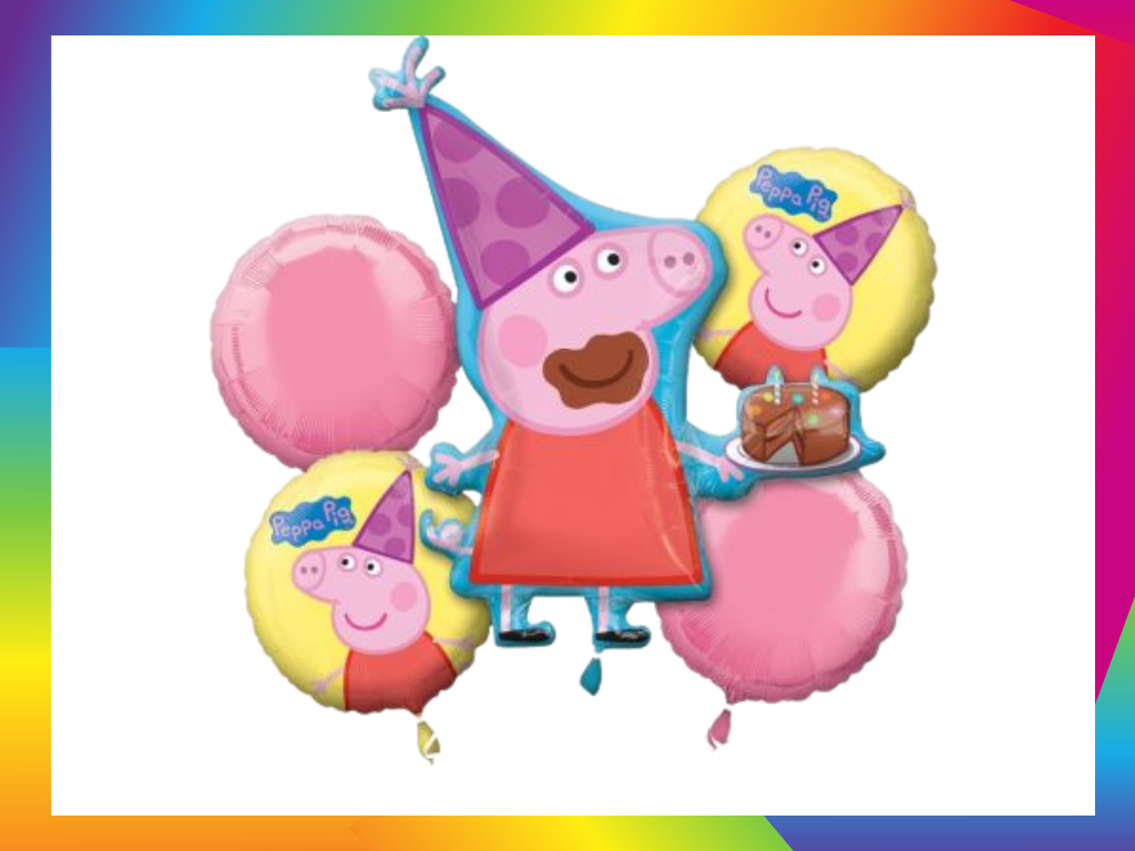 Peppa Pig Balloon Bouquet by Glitz N Twists