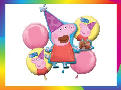 Peppa Pig Balloon Bouquet by Glitz N Twists