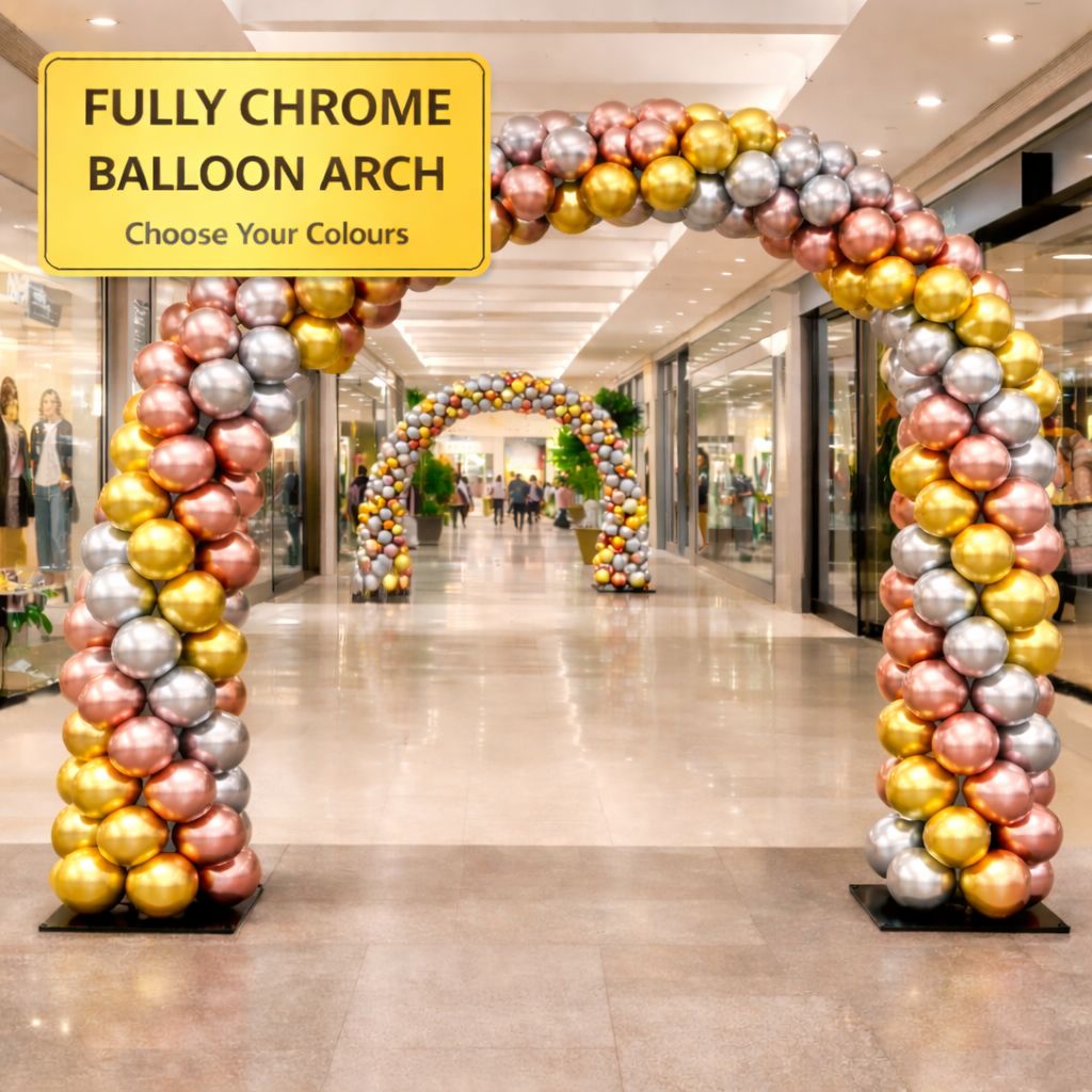 Chrome Colour Balloon Arch