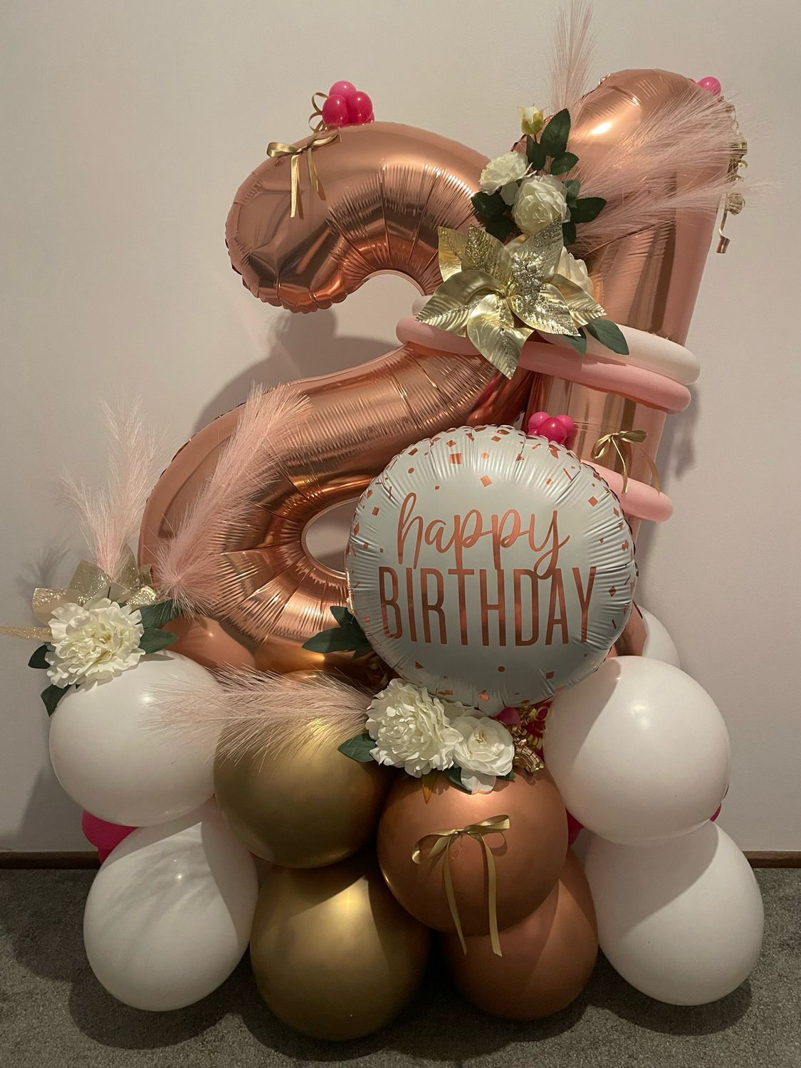 Large- Bling Custom Air Filled Numbers – detail view 1 by Glitz N Twists