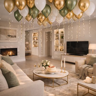 Ceiling Helium Balloons-On Ribbon-No Weight