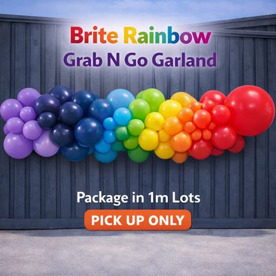 Brite Rainbow -Organic Grab N Go Garland - per meter by Glitz N Twists