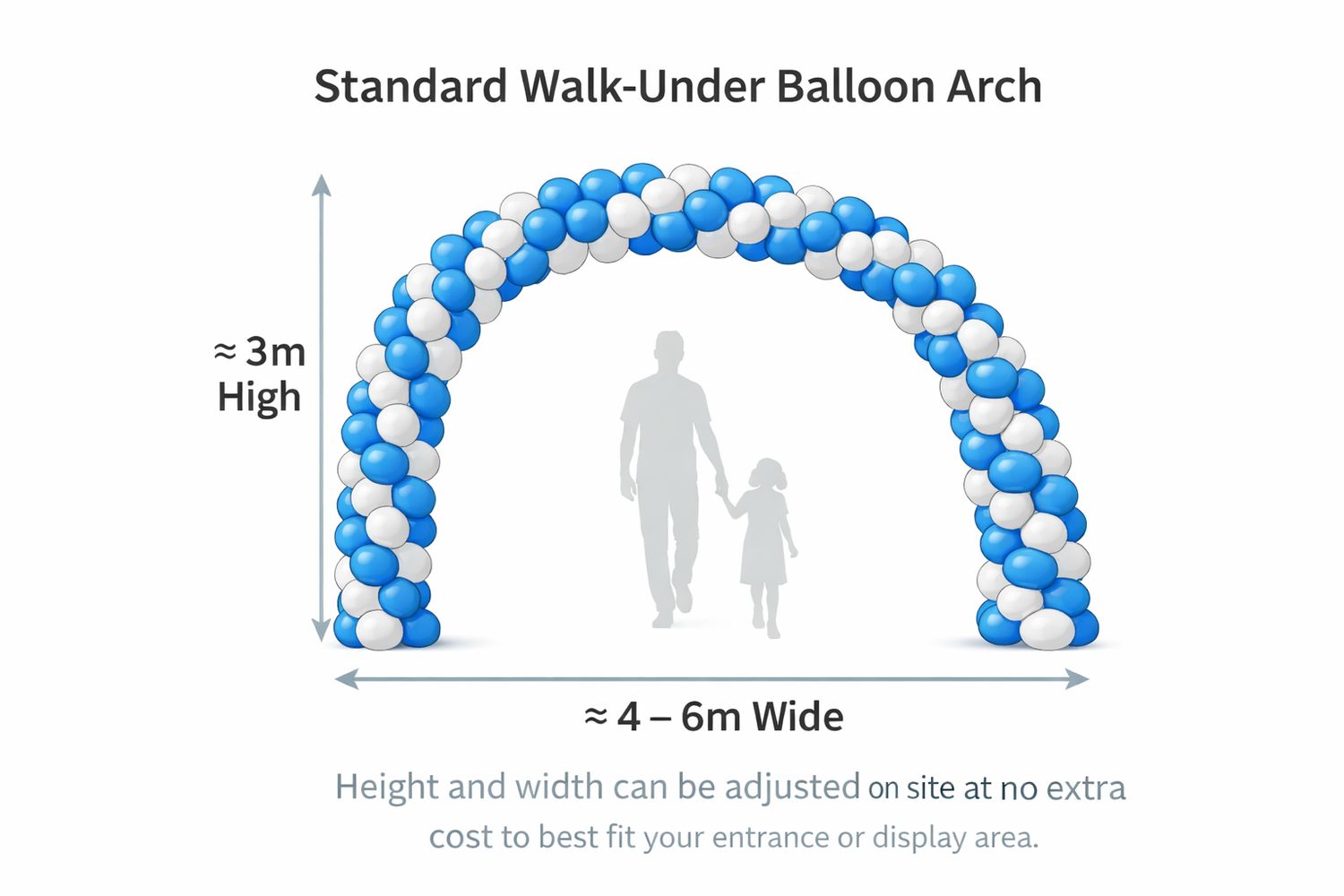 Standard + Chrome Colour Balloon Arch – detail view 2 by Glitz N Twists