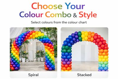 Standard + Chrome Colour Balloon Arch – detail view 1 by Glitz N Twists