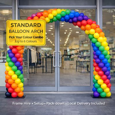 Standard Colour Balloon Arch by Glitz N Twists