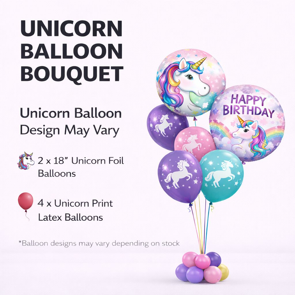 Unicorn Balloon Bouquet - mini