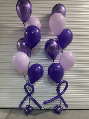 Awareness Ribbon Balloon Bouquets – detail view 1 by Glitz N Twists