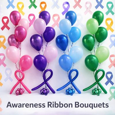 Awareness Ribbon Balloon Bouquets