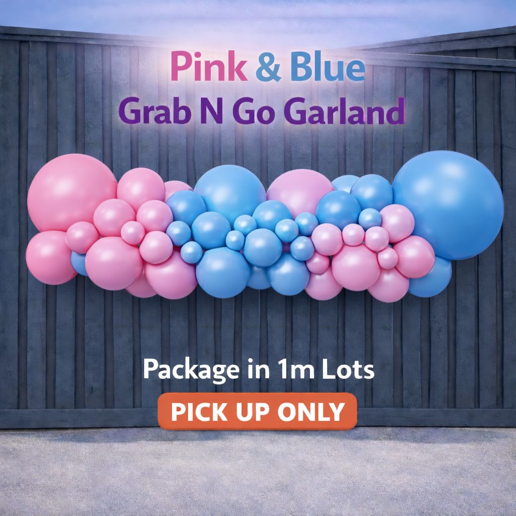 Pink N Blue -Grab N Go Garland- Organic - per meter
