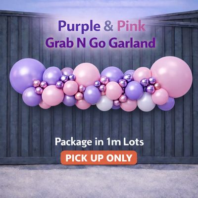 purple and pink  -Grab N Go Garland- Organic - per meter