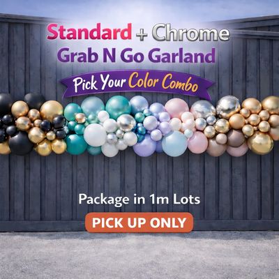 Standard + Chrome -Grab N Go Garland- Organic - per meter by Glitz N Twists