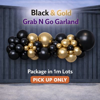 Black N Gold  -Grab N Go Garland- Organic - per meter