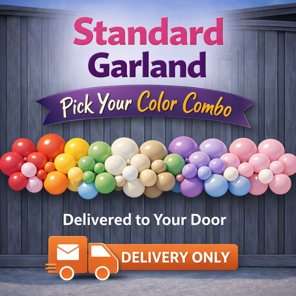 Standard Organic Balloon Garland (Delivery) - per 1 meter