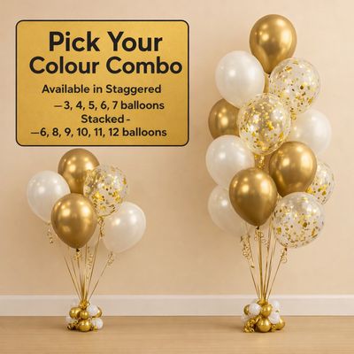 Standard N Confetti Helium Balloon Bouquets