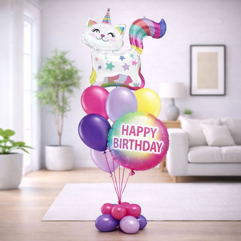Kittycorn Helium Balloon Bouquet