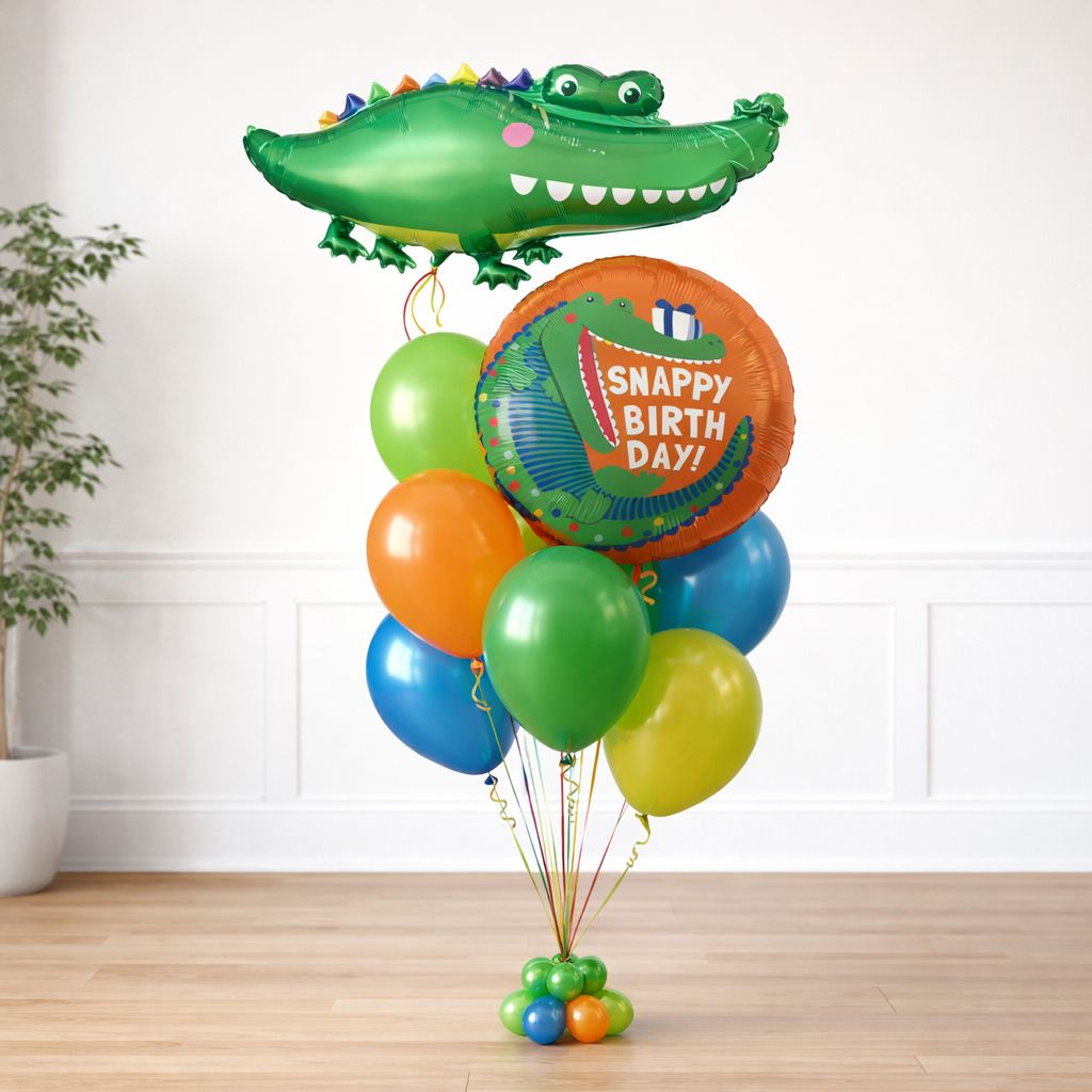 Crocodile Snappy Birthday Balloon Bouquet