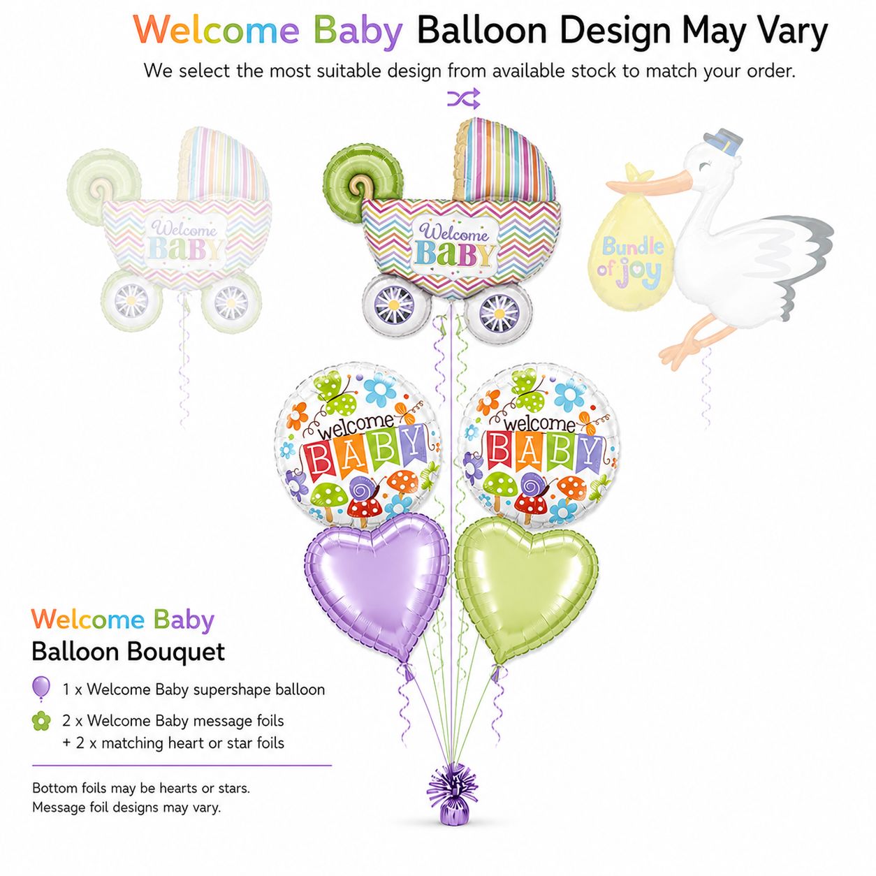 Welcome Baby   - Balloon Bouquet
