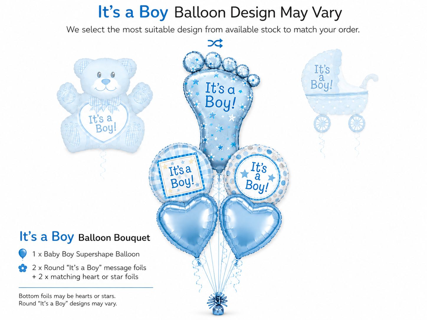 It's A Boy - Balloon Bouquet