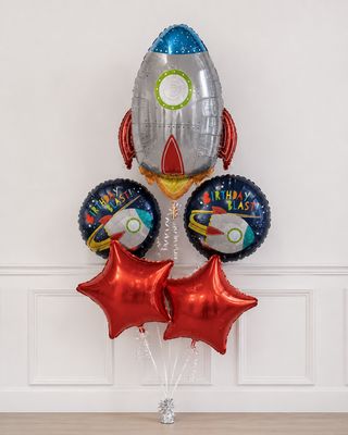 Blast Off Rocket - Balloon Bouquet by Glitz N Twists