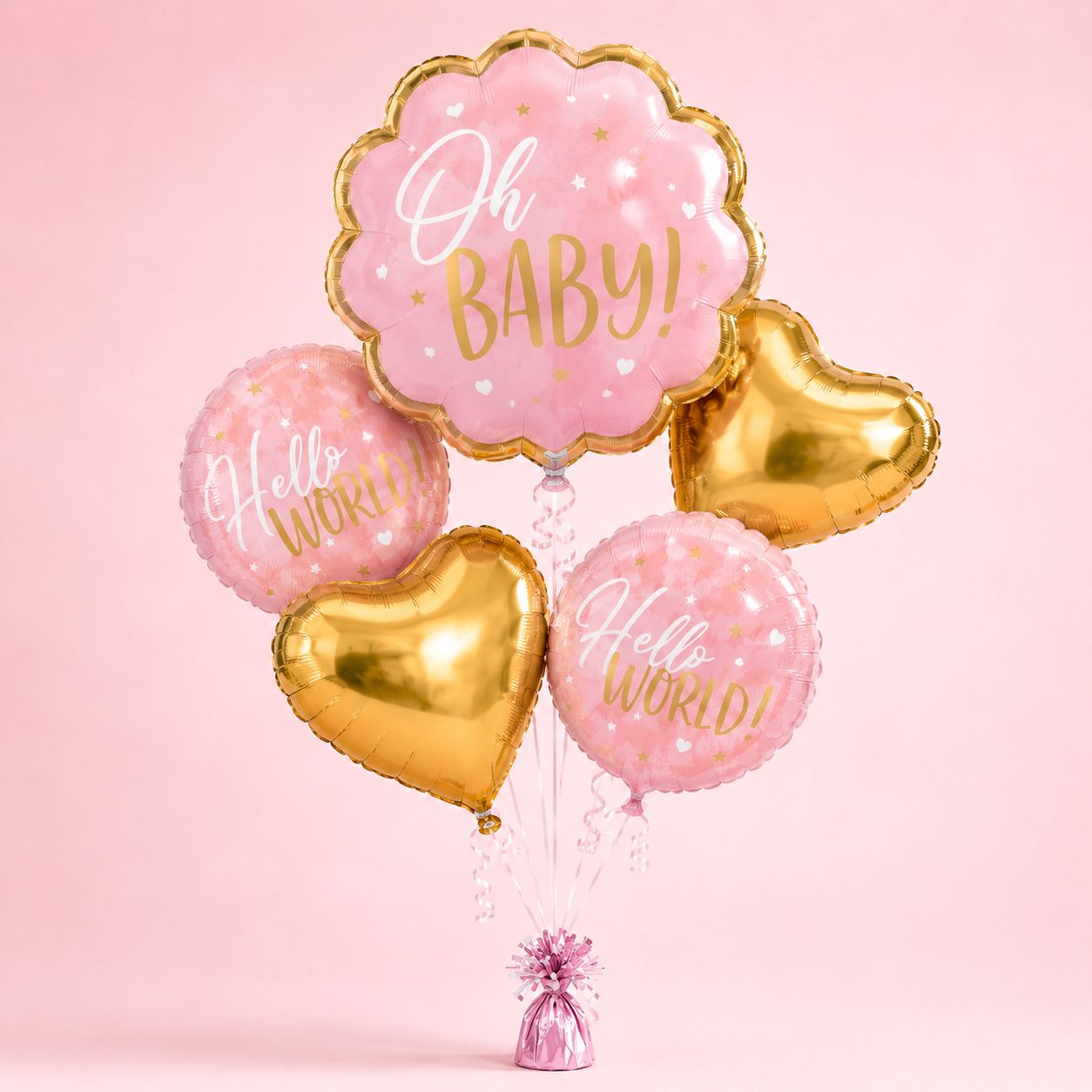 Oh Baby- Pink - Balloon Bouquet by Glitz N Twists