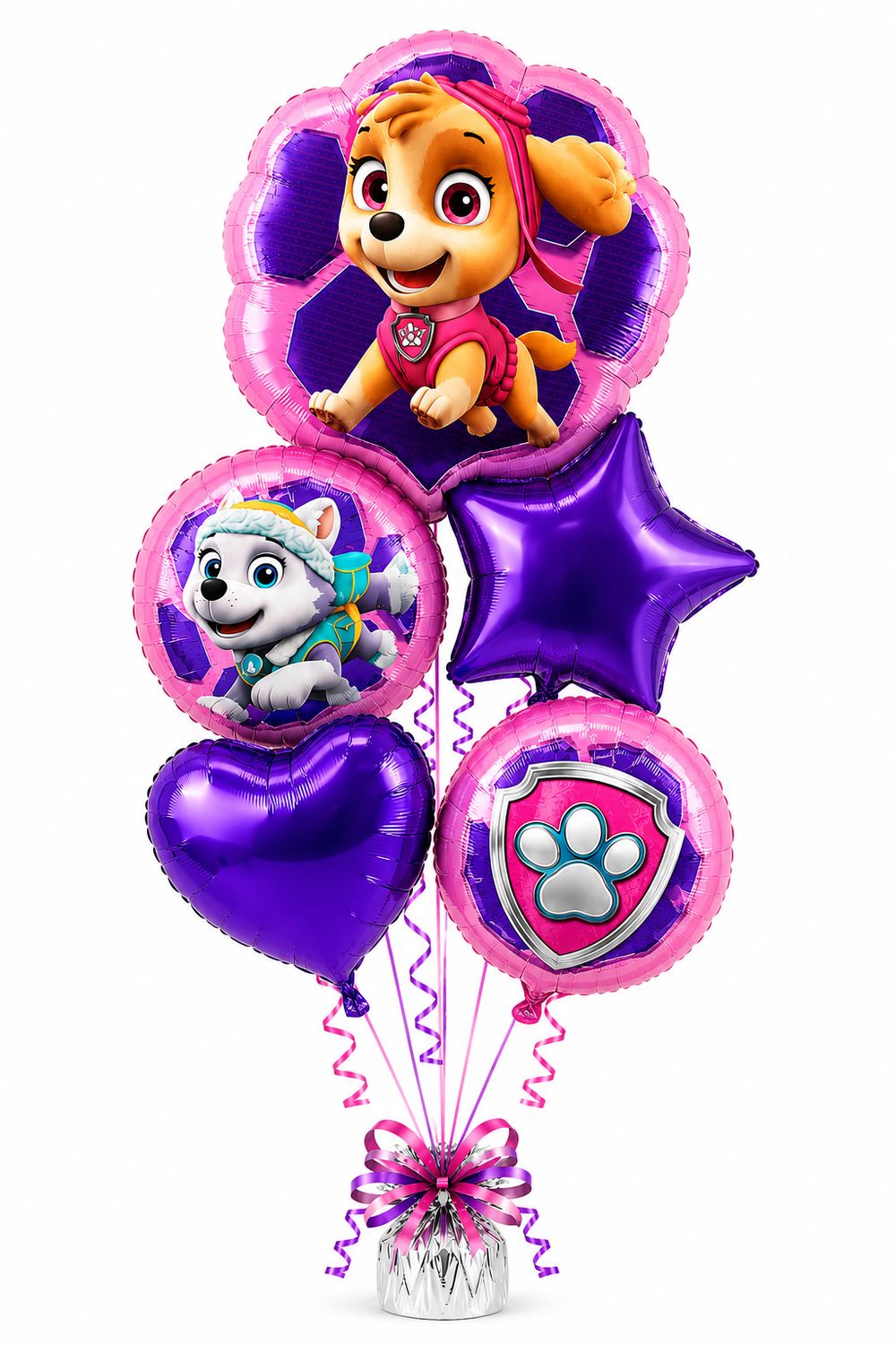 Paw Patrol Skye &amp; Everest- Balloon Bouquet