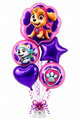 Paw Patrol Skye &amp; Everest- Balloon Bouquet by Glitz N Twists