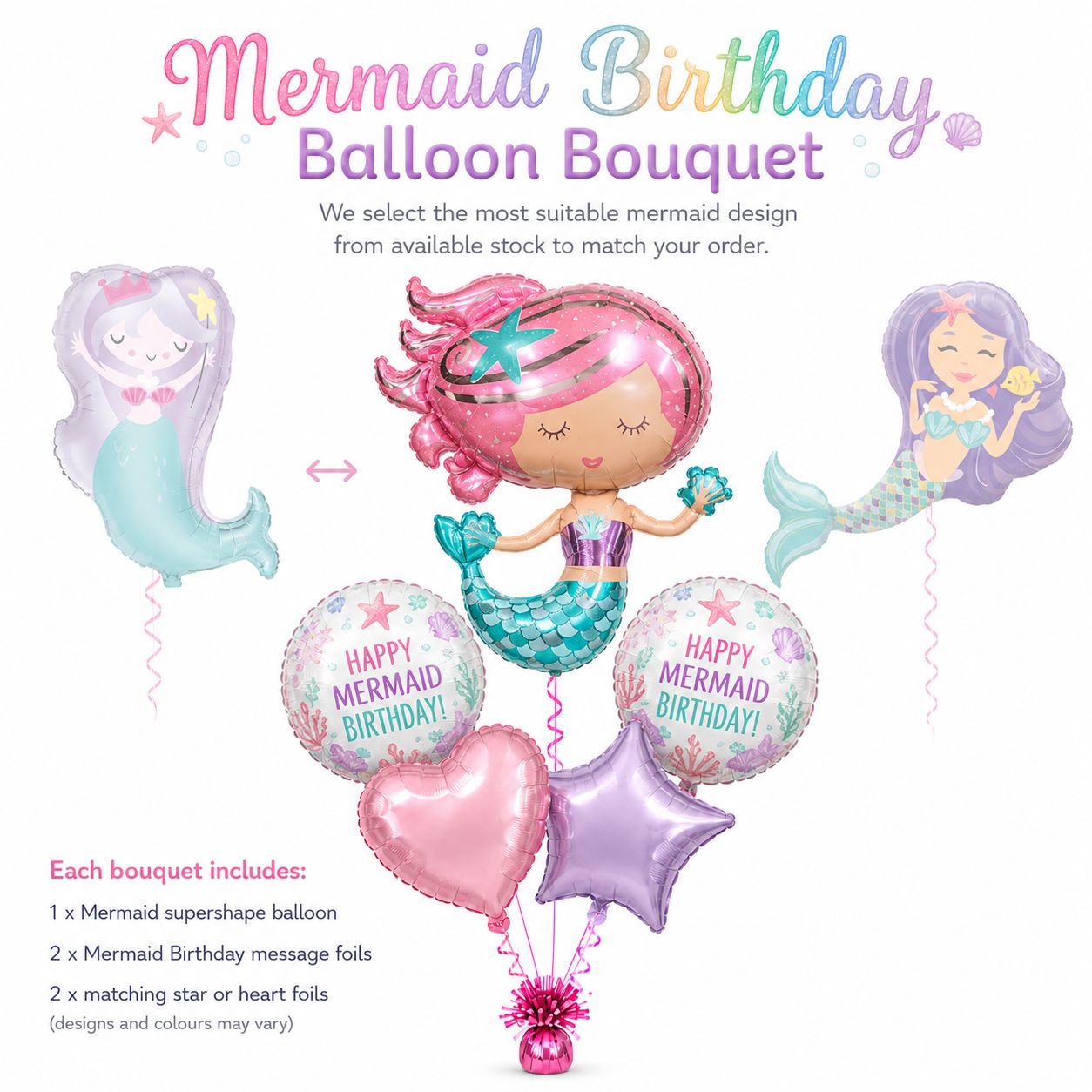 Mermaid Birthday - Balloon Bouquet