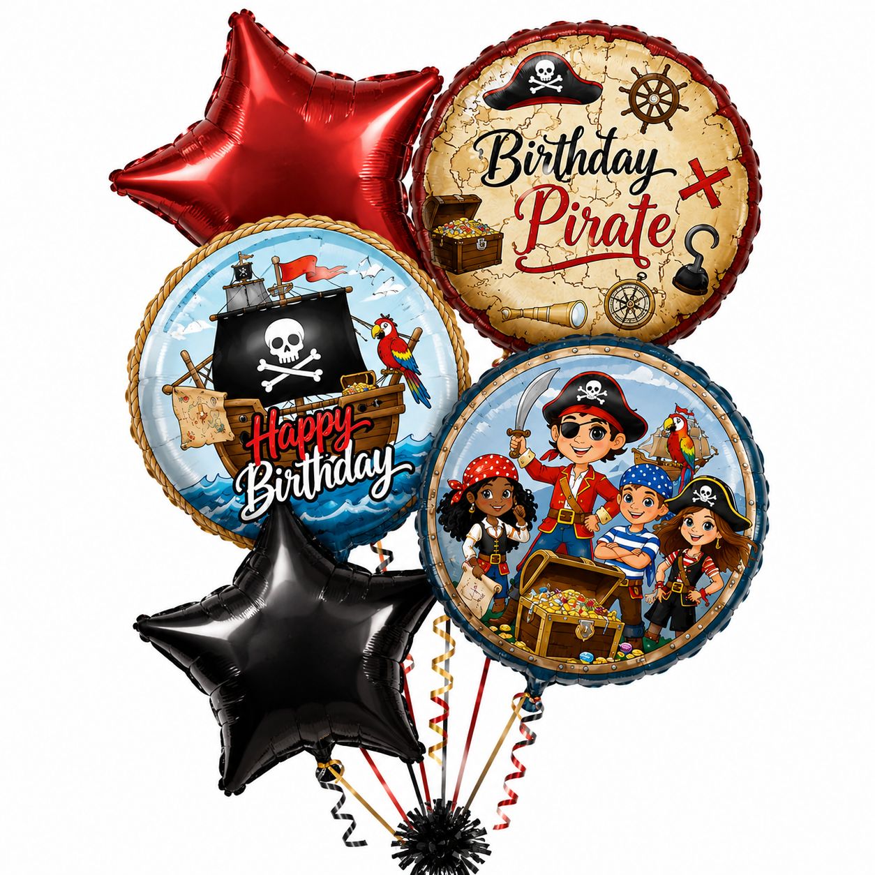 Pirate Birthday-Balloon Bouquet – detail view 1 by Glitz N Twists