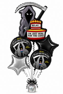 Relax… I’m Just Here For The Cake Birthday - Balloon Bouquet by Glitz N Twists