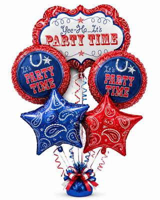 Yee-Ha PARTY TIME -Balloon Bouquet by Glitz N Twists