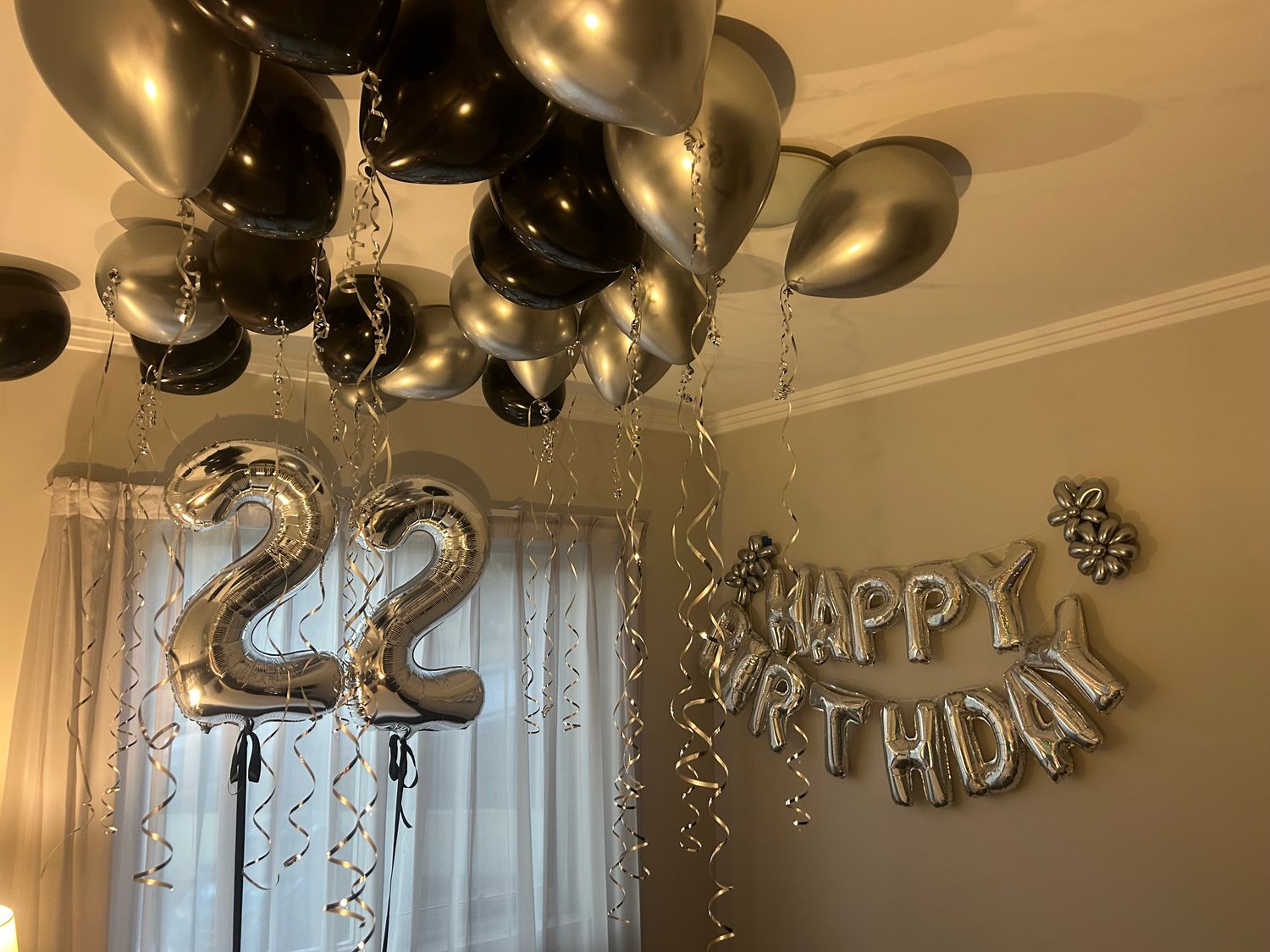 Happy Birthday-Number Balloon -Hotel Room Balloon Package