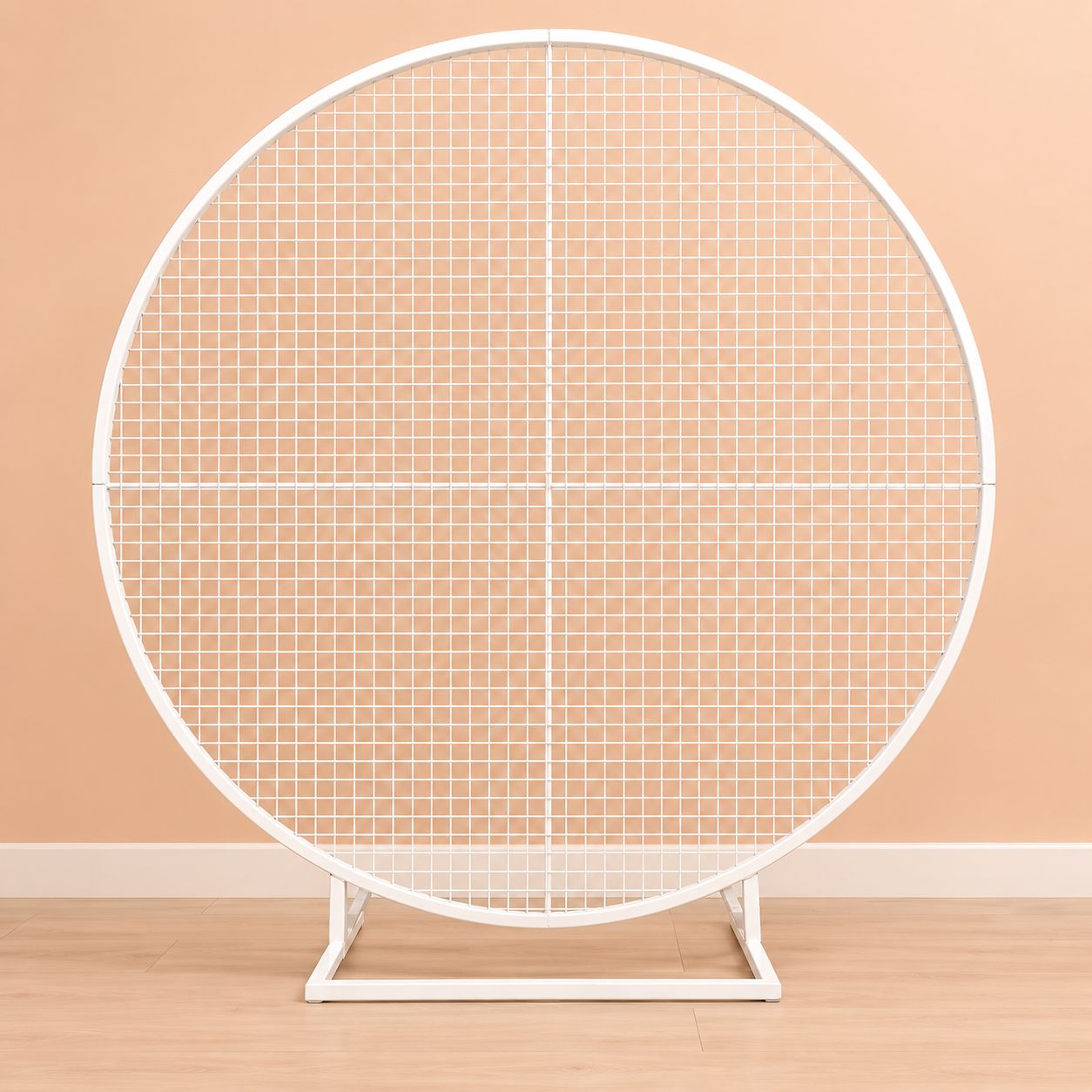 White Circle Mesh Frame- HIRE