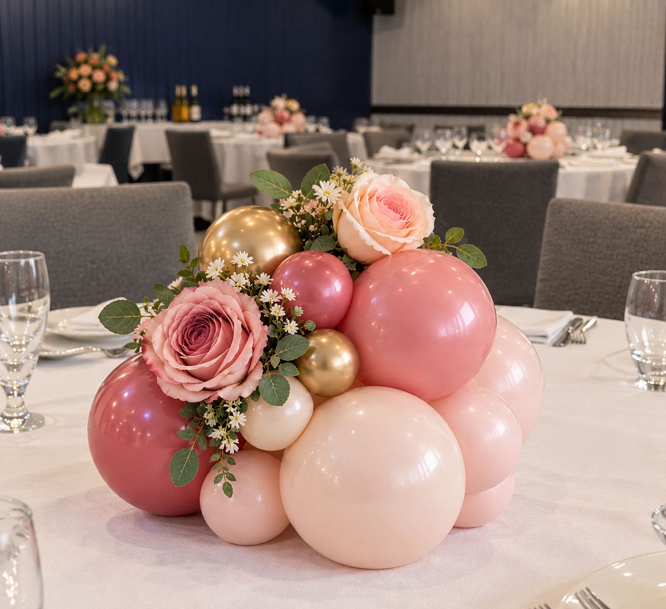 Flower Balloon Pom Pom