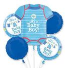 Baby Boy Balloon Bouquet - Balloon Bouquet