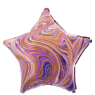Purple Swirl Star - Foil Balloon