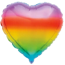 Rainbow Heart - Foil Balloon