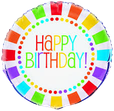 Happy Birthday Rainbow Border - 18-inch Foil Balloon