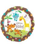 Welcome Baby Jungle Animals - 18-inch Foil Balloon