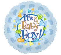 It's a Baby Boy Pale Blue - 18-inch Foil Balloon