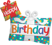 Birthday Polka Dot Gift - Supershape Foil Balloon