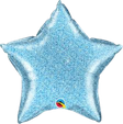 Glitter Blue Star - Foil Balloon