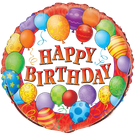 Happy Birthday Balloon Bunch - 18-inch Foil Balloon