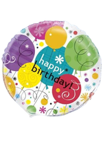 Happy Birthday Multicolour Balloons - 18-inch Foil Balloon