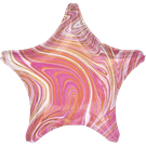 Pink Swirl Star - Foil Balloon