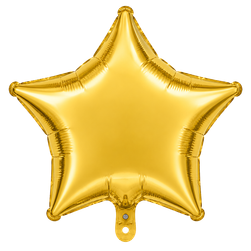 Gold star foil balloon