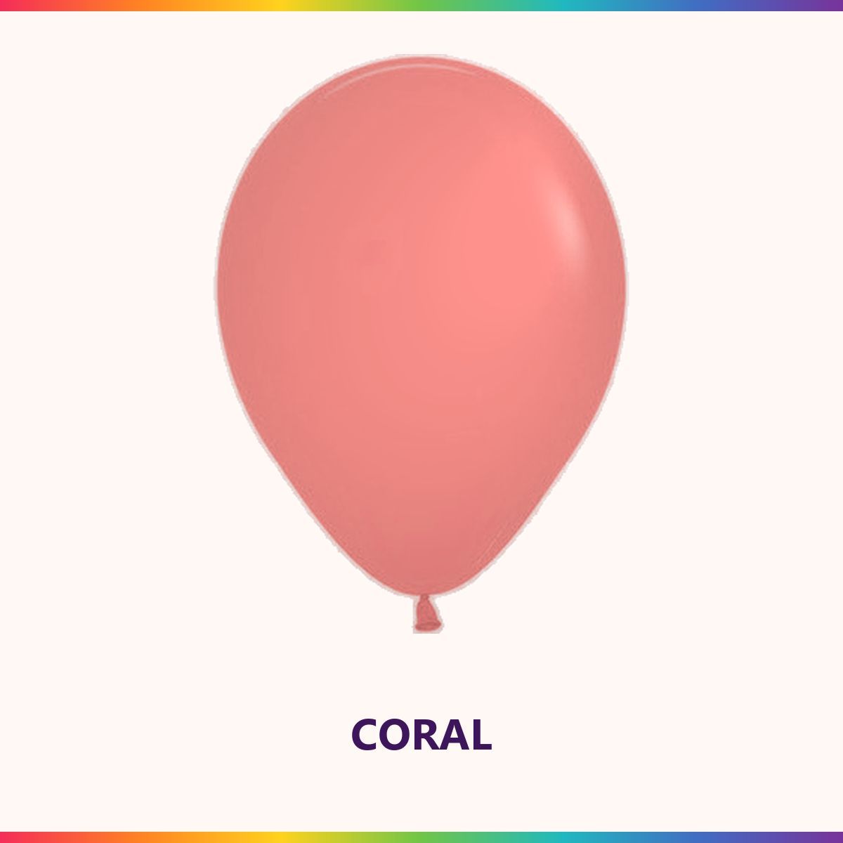 Fashion Tropical Coral single latex balloon colour